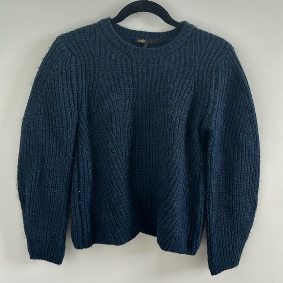 Maje navy blue wool sweater - Picture 1 of 4